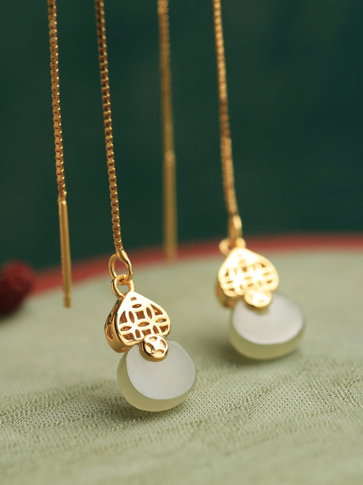 Argent Boucle d'oreille artisanal délicat