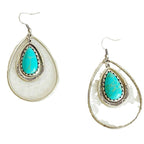 Argent Boucle d'oreille artisanal délicat