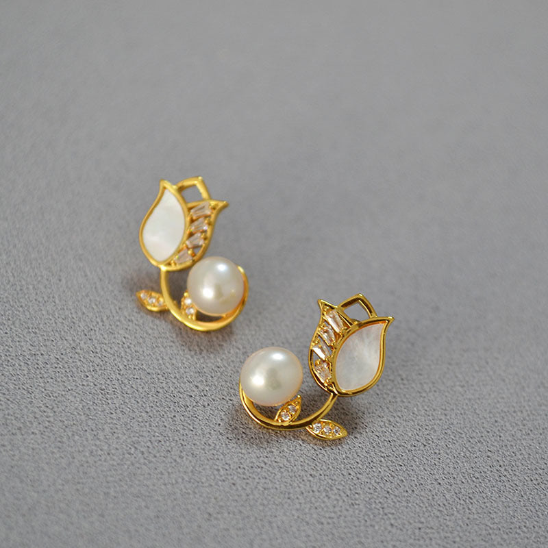 Argent Boucle d'oreille artisanal délicat