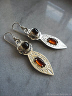 Argent Boucle d'oreille artisanal délicat