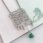 Argent Collier magnifique au style unique