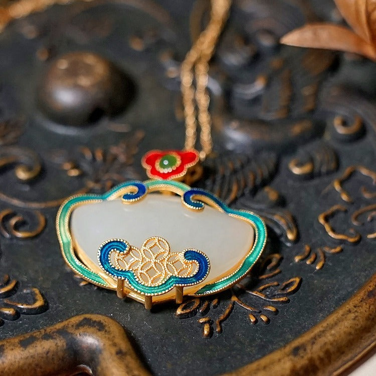 Argent Collier vintage fait main