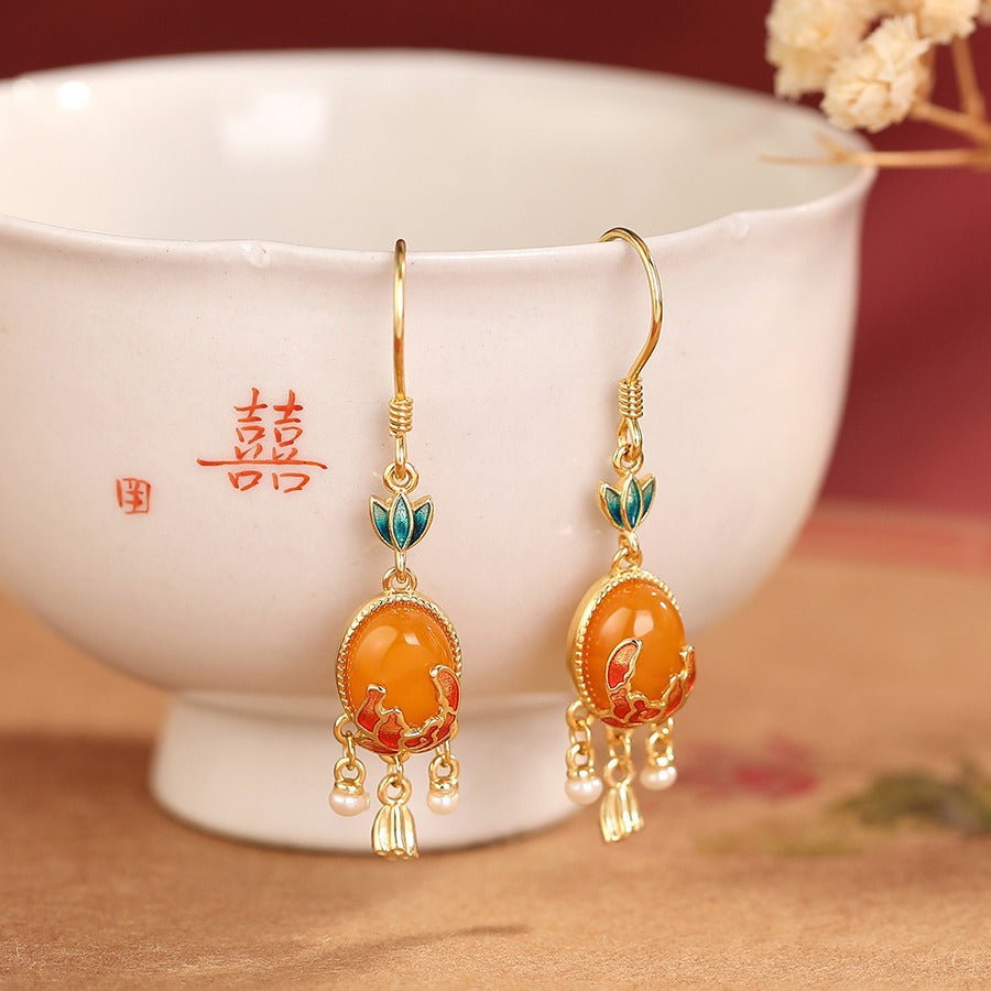 Argent Boucle d'oreille artisanal délicat