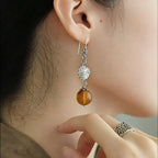 Argent Boucle d'oreille artisanal délicat