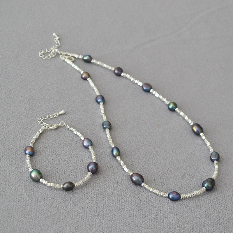 Argent Collier magnifique au style unique