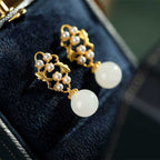 Argent Boucle d'oreille artisanal délicat