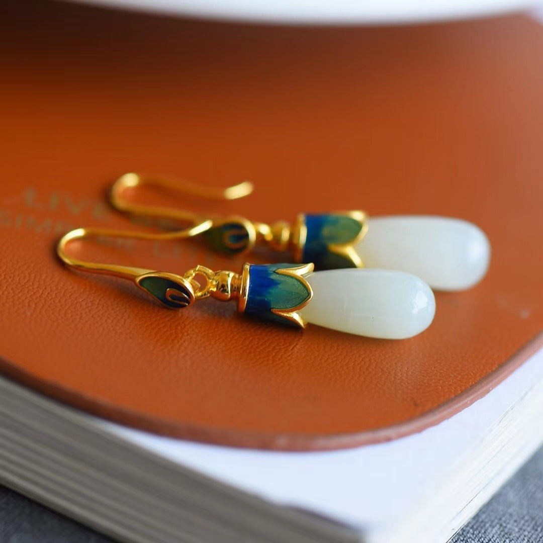 Argent Boucle d'oreille artisanal délicat