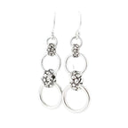 Argent Boucle d'oreille artisanal délicat