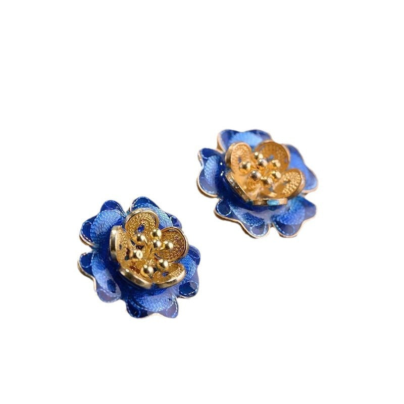 Argent Boucle d'oreille artisanal délicat