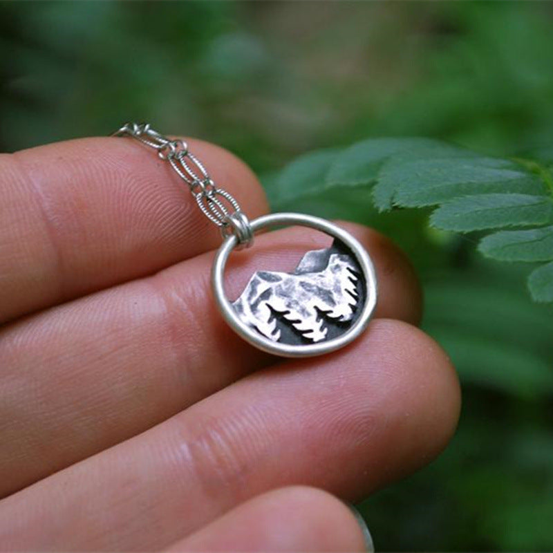 Argent Collier magnifique au style unique