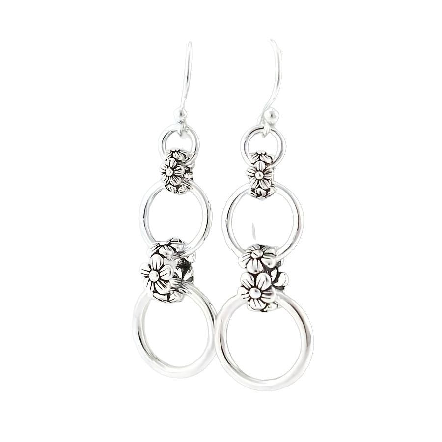 Argent Boucle d'oreille artisanal délicat