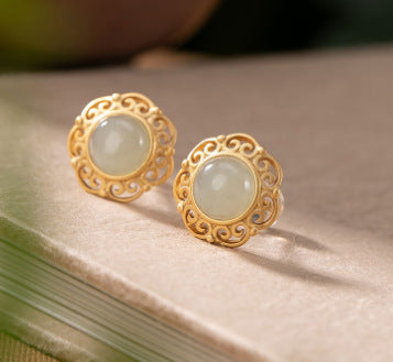 Argent Boucle d'oreille artisanal délicat