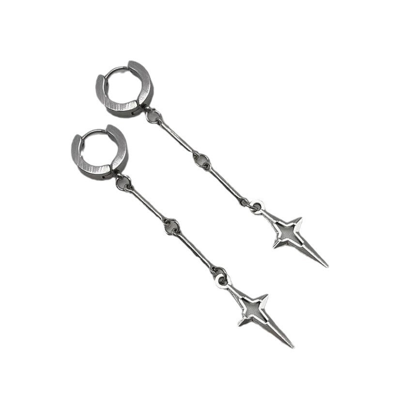 Argent Boucle d'oreille artisanal délicat