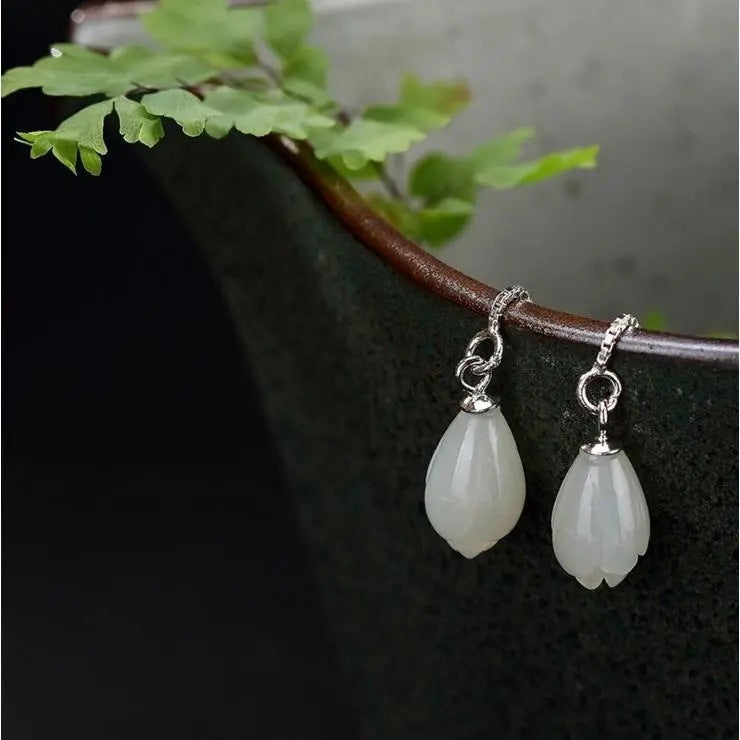 Argent Boucle d'oreille artisanal délicat