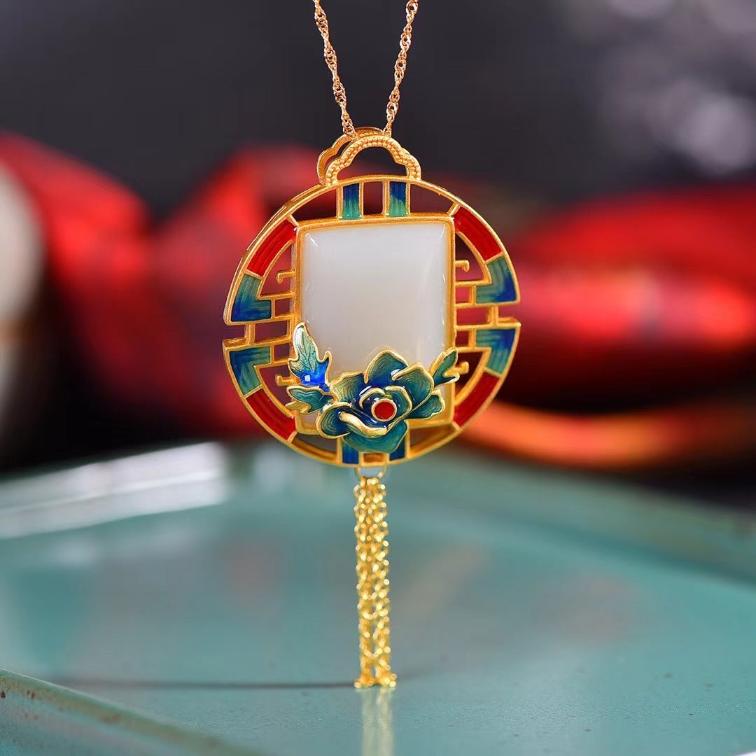 Argent Collier vintage fait main