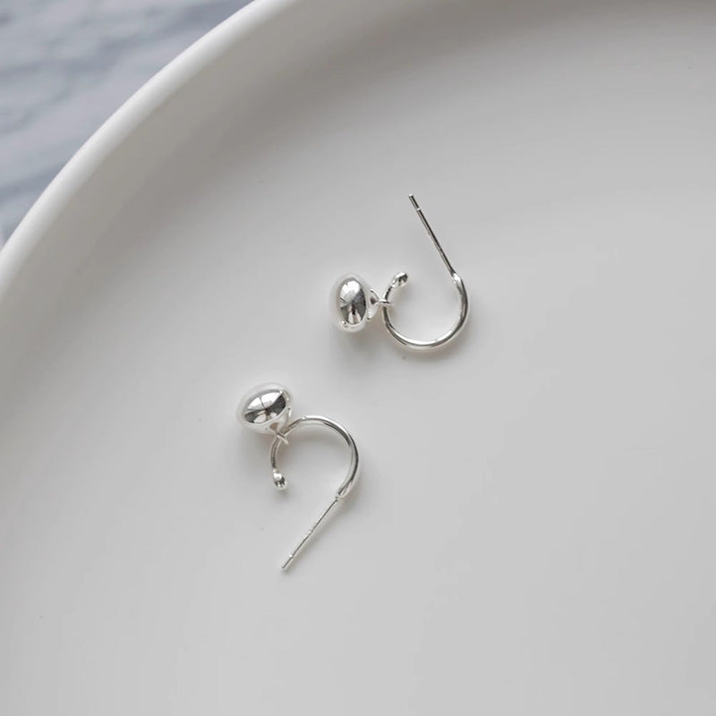 Argent Boucle d'oreille artisanal délicat