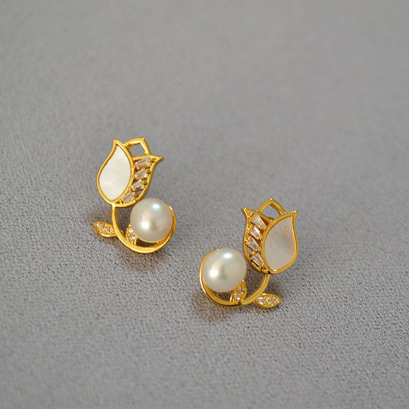 Argent Boucle d'oreille artisanal délicat