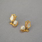 Argent Boucle d'oreille artisanal délicat