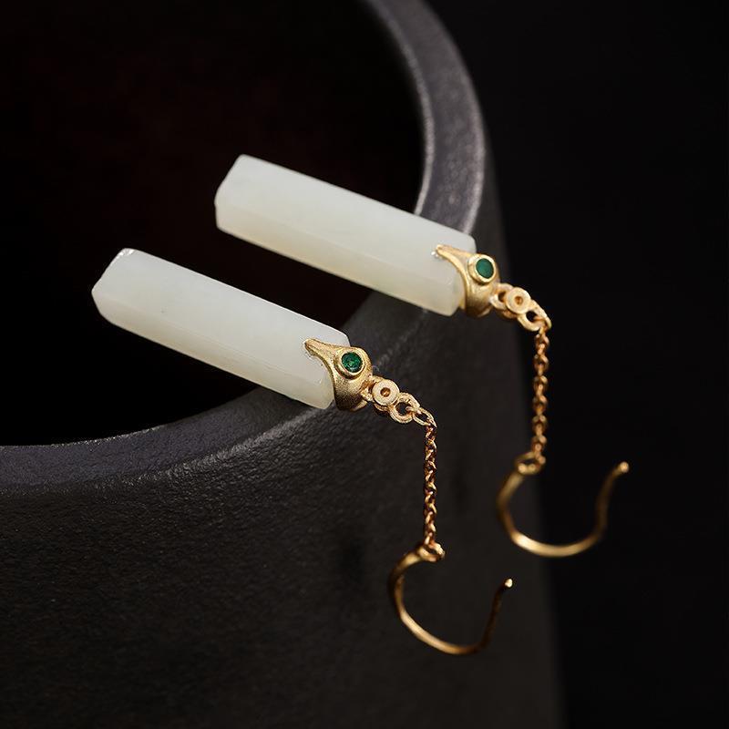 Argent Boucle d'oreille artisanal délicat