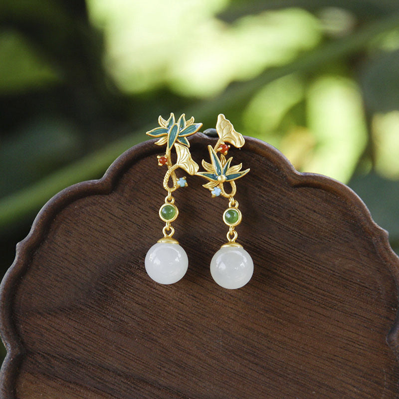 Argent Boucle d'oreille artisanal délicat