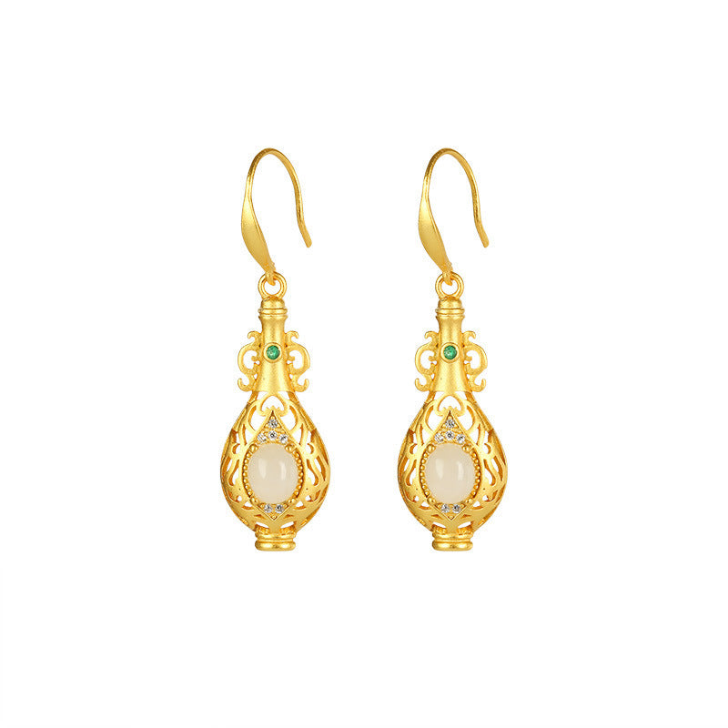 Argent Boucle d'oreille artisanal délicat