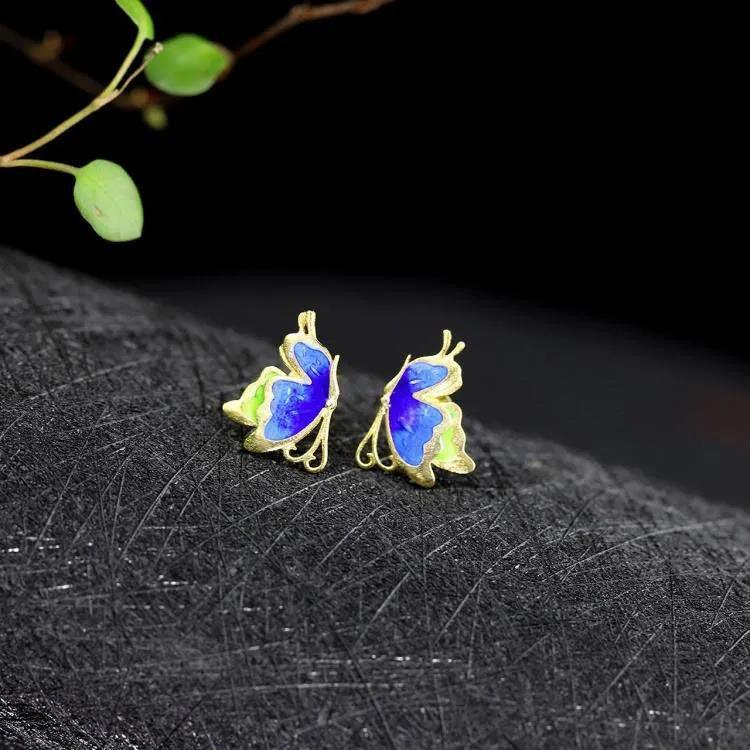 Argent Boucle d'oreille artisanal délicat