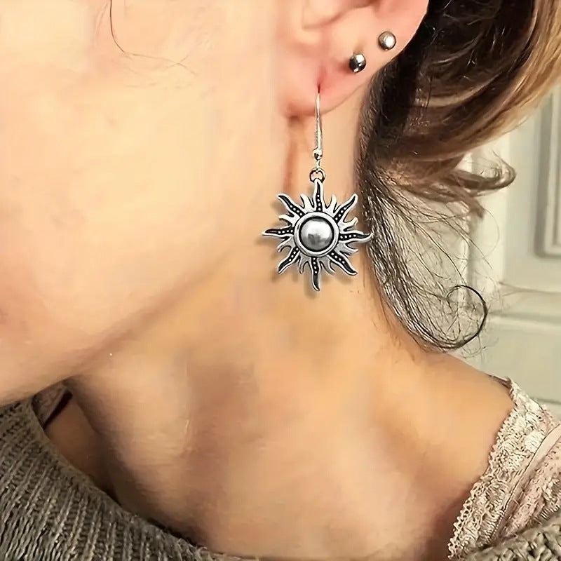 Argent Boucle d'oreille artisanal délicat