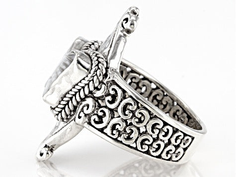 Argent Bague artisanal délicat