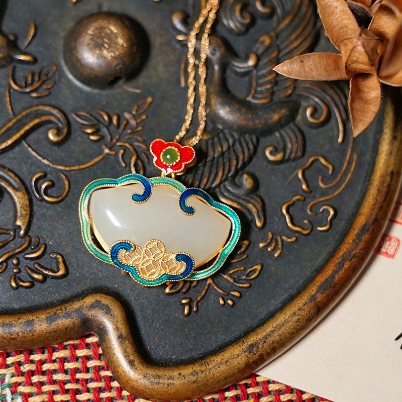 Argent Collier vintage fait main