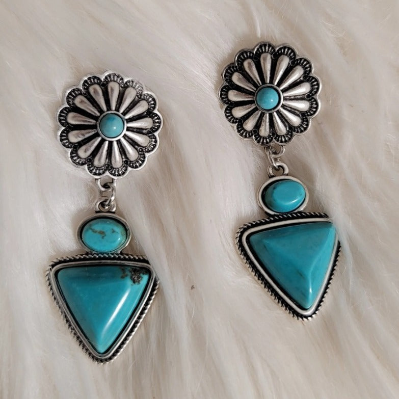 Argent Boucle d'oreille artisanal délicat