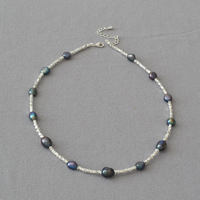 Argent Collier magnifique au style unique