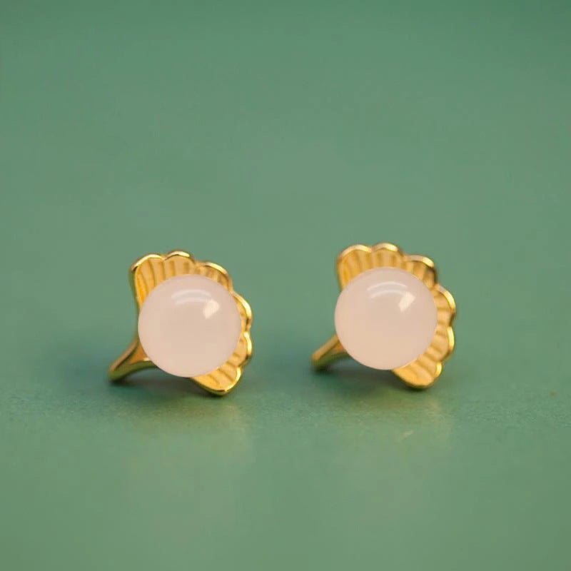 Argent Boucle d'oreille artisanal délicat