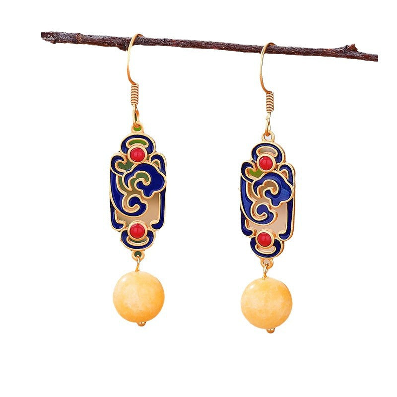 Argent Boucle d'oreille artisanal délicat