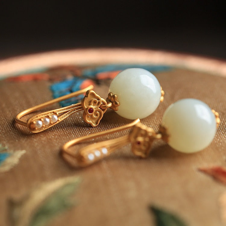 Argent Boucle d'oreille artisanal délicat