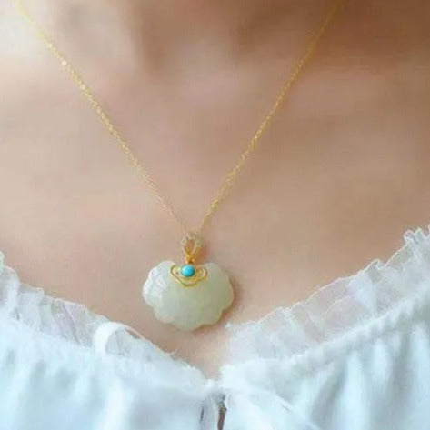 Argent Collier magnifique au style unique