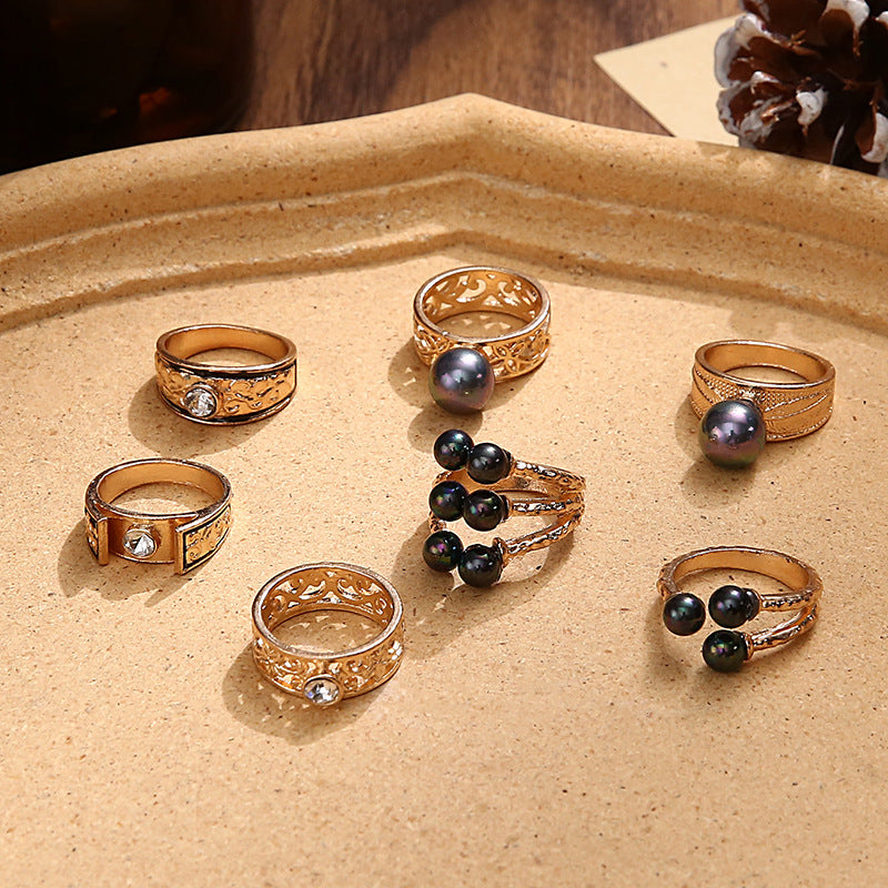 Perle Bague magnifique au style unique