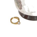 Perle Bague vintage fait main