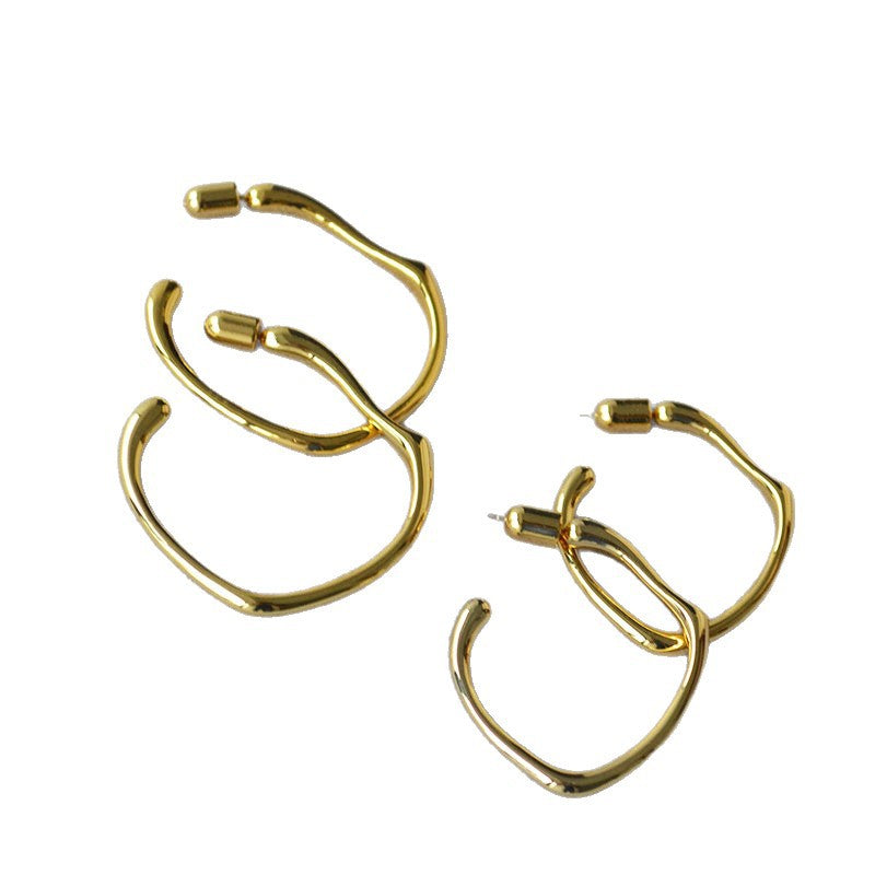 Argent Boucle d'oreille artisanal délicat