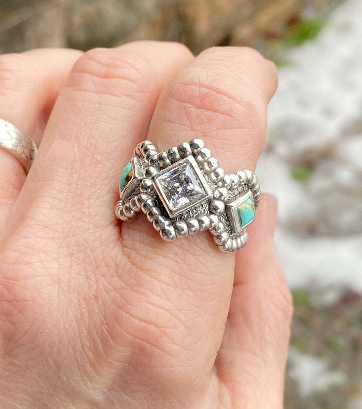 Argent Bague artisanal délicat