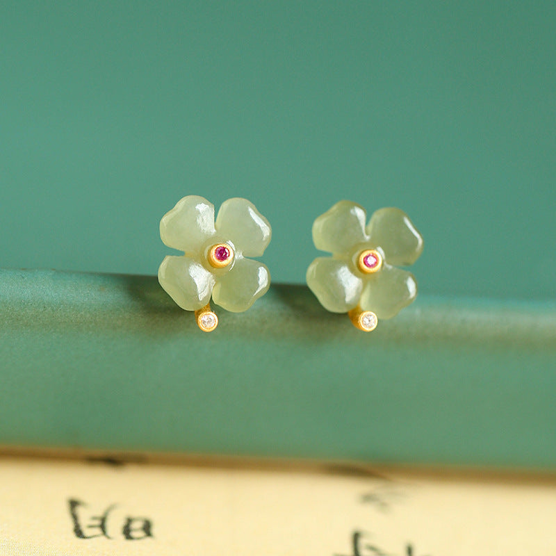 Argent Boucle d'oreille artisanal délicat