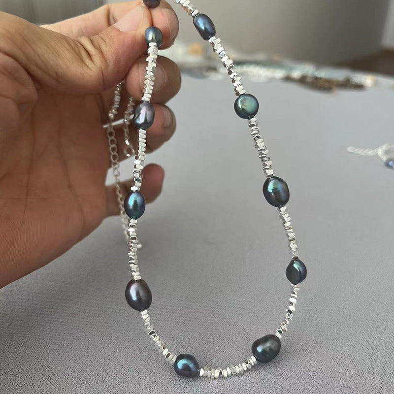 Argent Collier magnifique au style unique