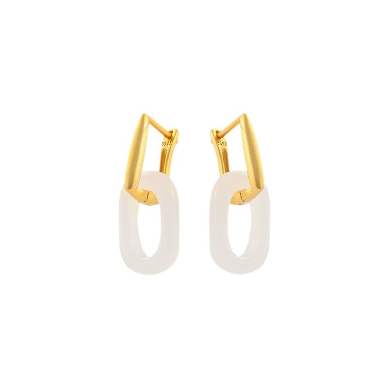 Argent Boucle d'oreille artisanal délicat