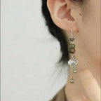 Argent Boucle d'oreille artisanal délicat