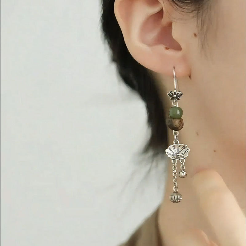 Argent Boucle d'oreille artisanal délicat