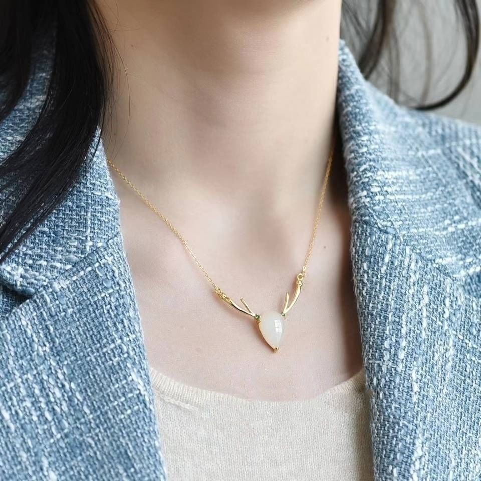 Argent Collier vintage fait main