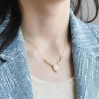 Argent Collier vintage fait main