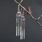 Argent Boucle d'oreille artisanal délicat