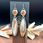 Argent Boucle d'oreille artisanal délicat