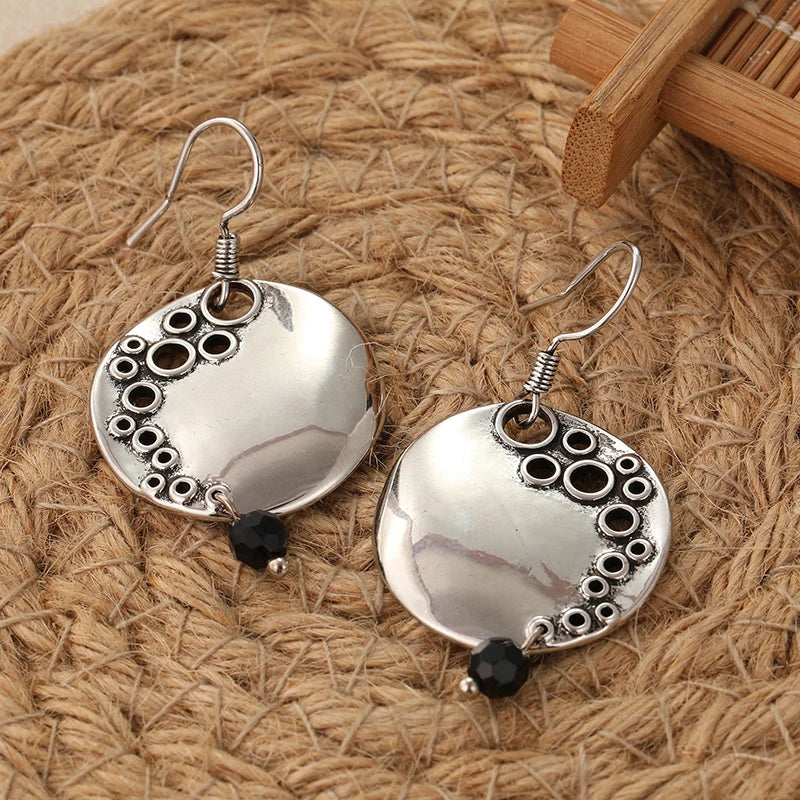 Argent Boucle d'oreille artisanal délicat