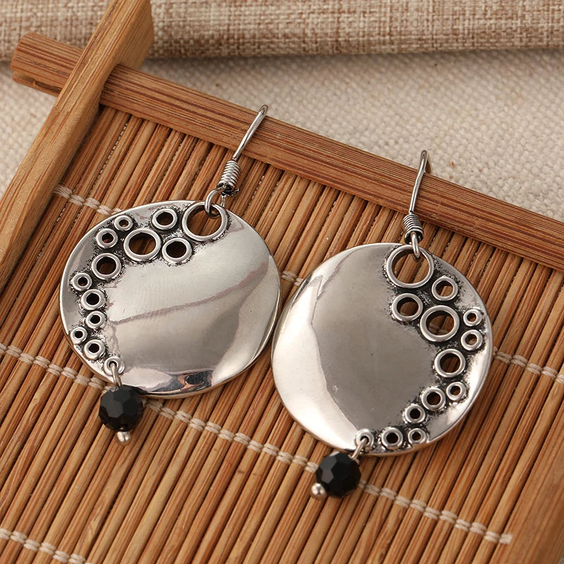 Argent Boucle d'oreille artisanal délicat